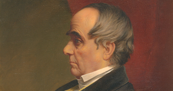 Banner Image: Detail of a portrait of Daniel Webster by Chester Harding, c.1850-1852. This portrait hangs in the Busch Reading Room.