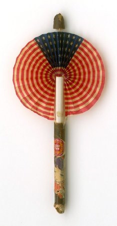 front view of opened fan